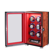 ARACHVIA 6-Watch Winder with Fingerprint Lock – Rosewood Finish