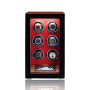 ARACHVIA 6-Watch Winder with Fingerprint Lock – Rosewood Finish